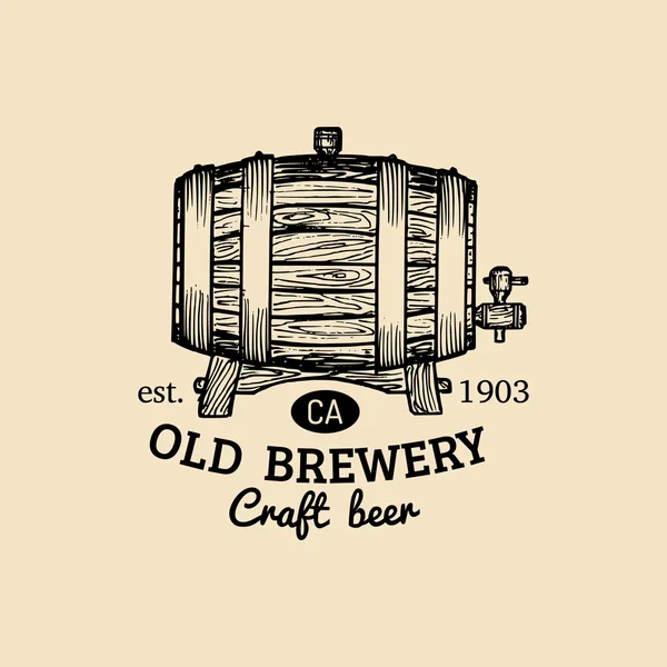 Logo de la cervecería vintage . — Vector de stock