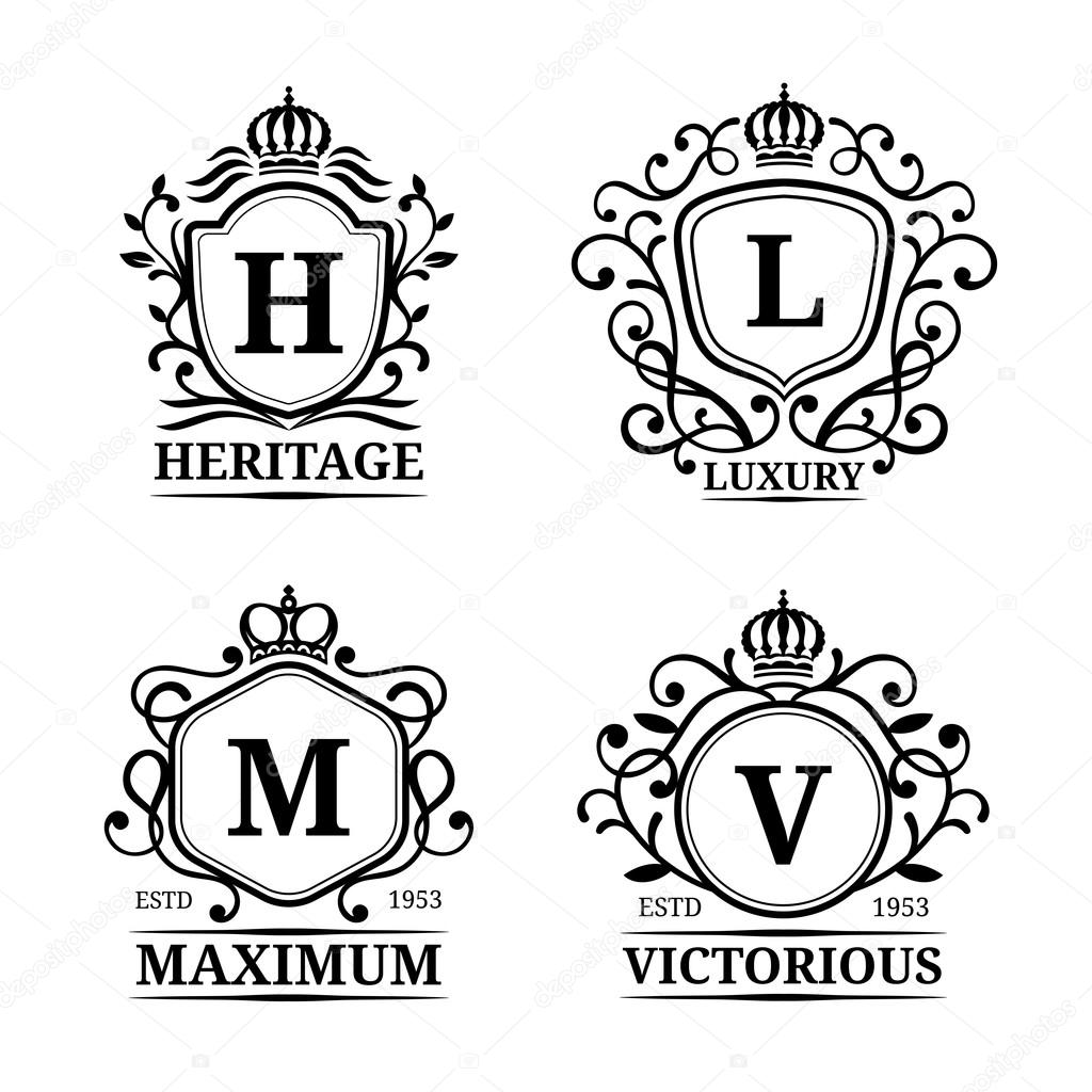 Monogram logo templates.