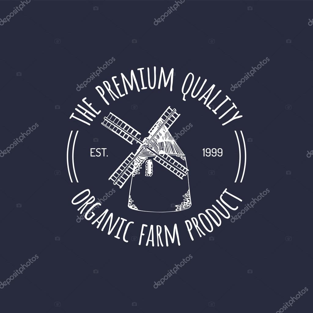 Vector retro farm fresh logotype. Vintage farm logo. Organic farm logo. Farm sign.