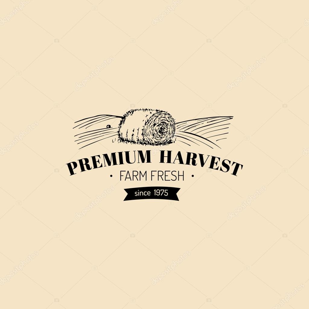Vector retro farm fresh logotype. Vintage farm logo. Organic farm logo. Farm sign.
