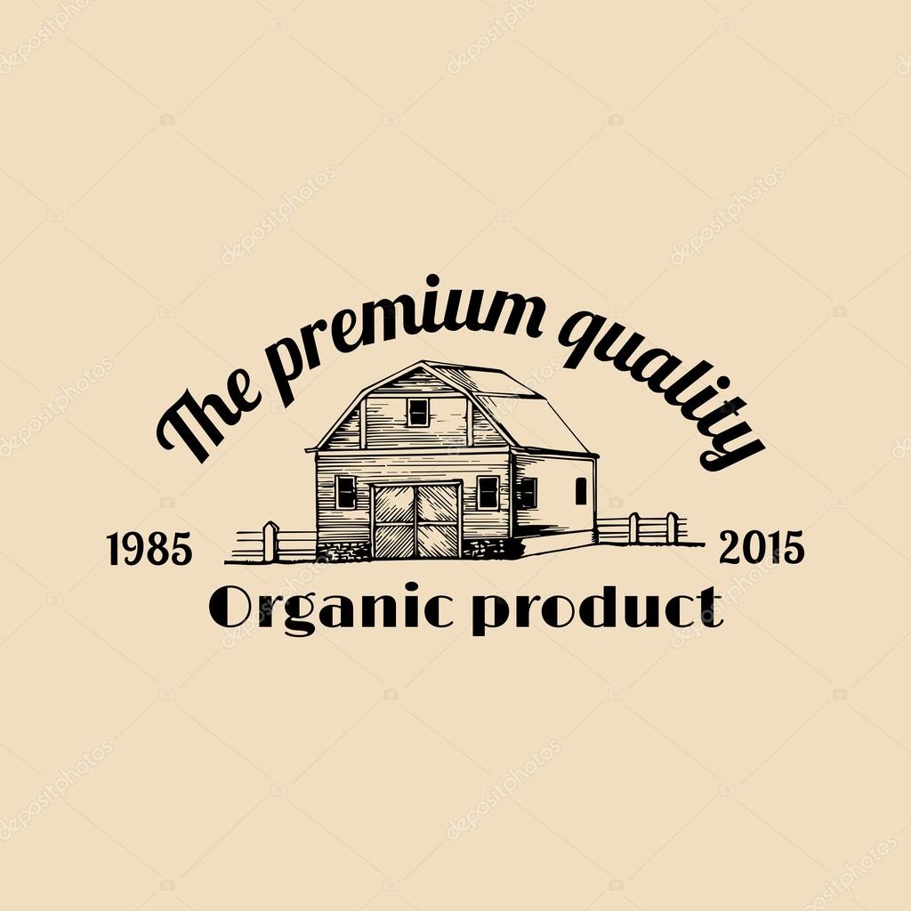 Vector retro farm fresh logotype. Vintage farm logo. Organic farm logo. Farm sign.
