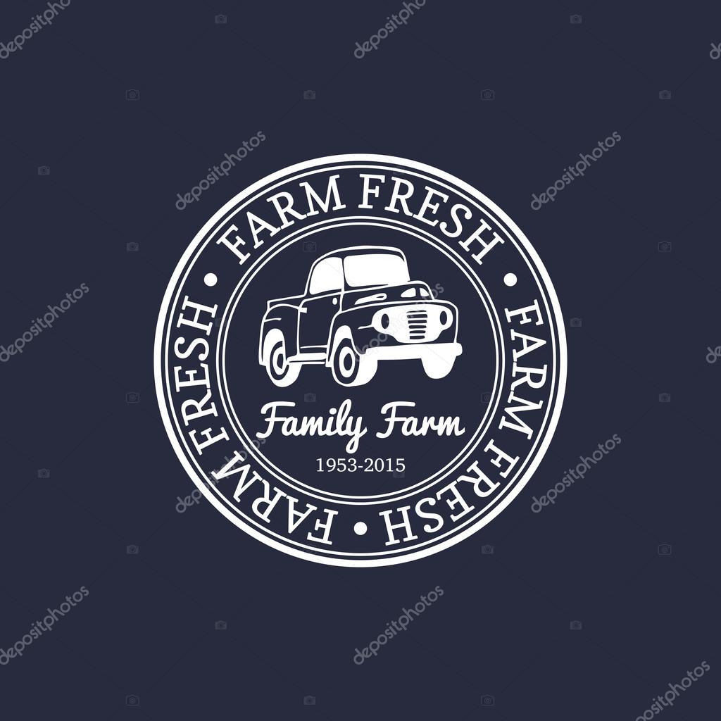 Vector retro farm fresh logotype. Vintage farm logo. Organic farm logo. Farm sign.