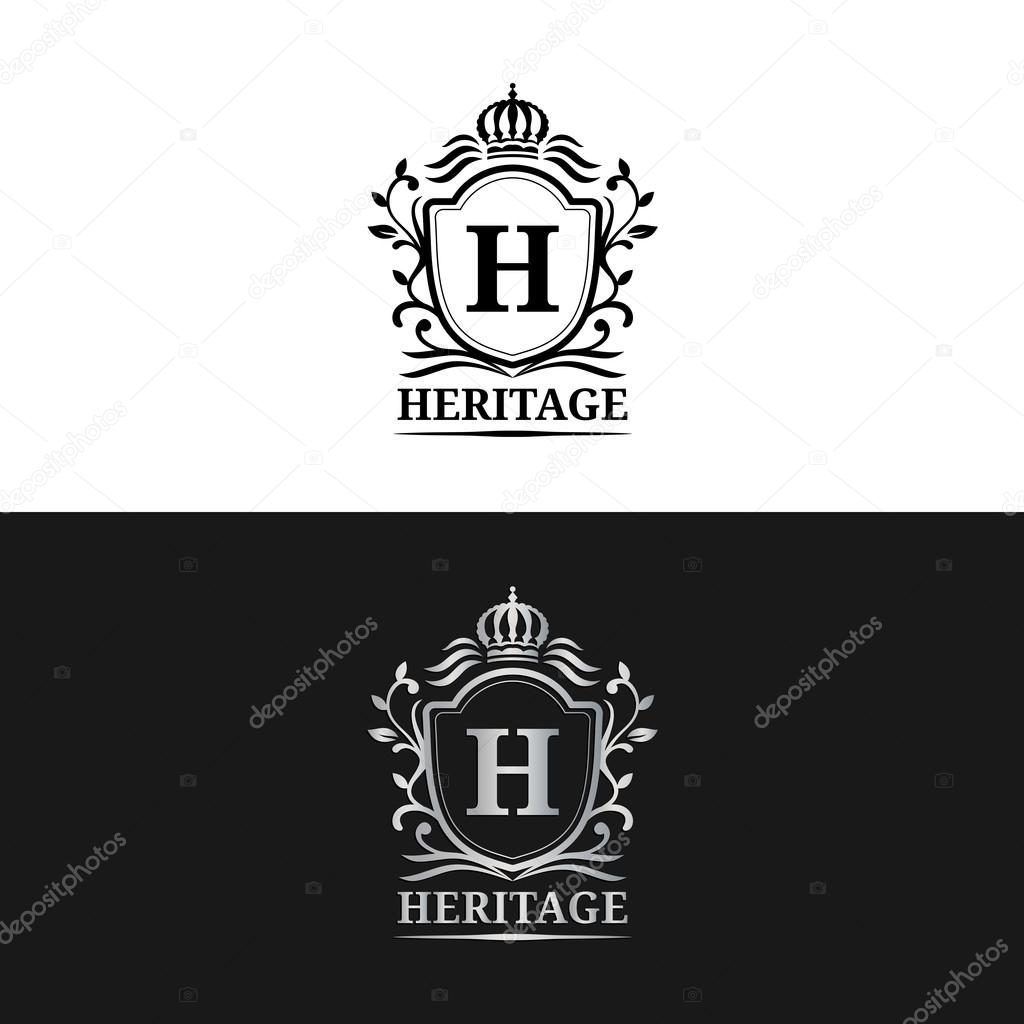 Monogram logo template.