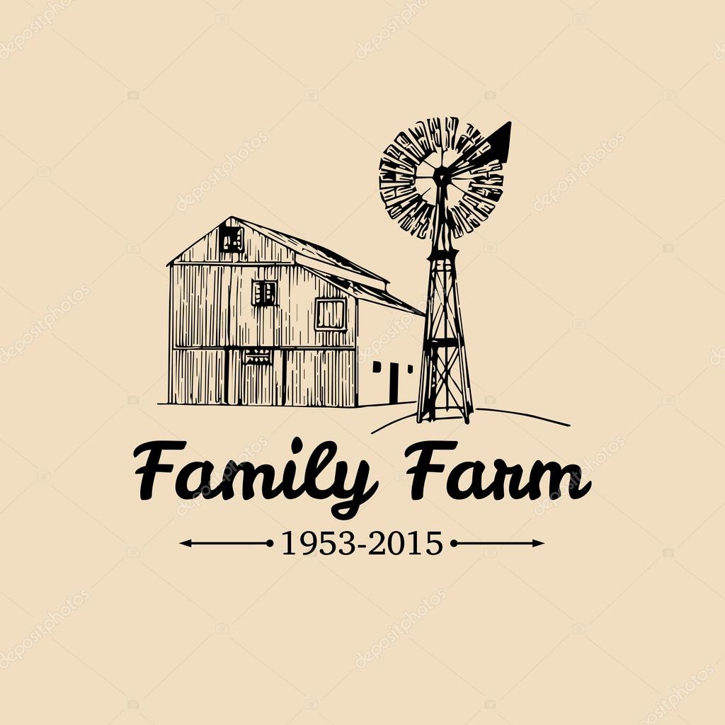 Vector retro farm fresh logotype. Vintage farm logo. Organic farm logo. Farm sign.