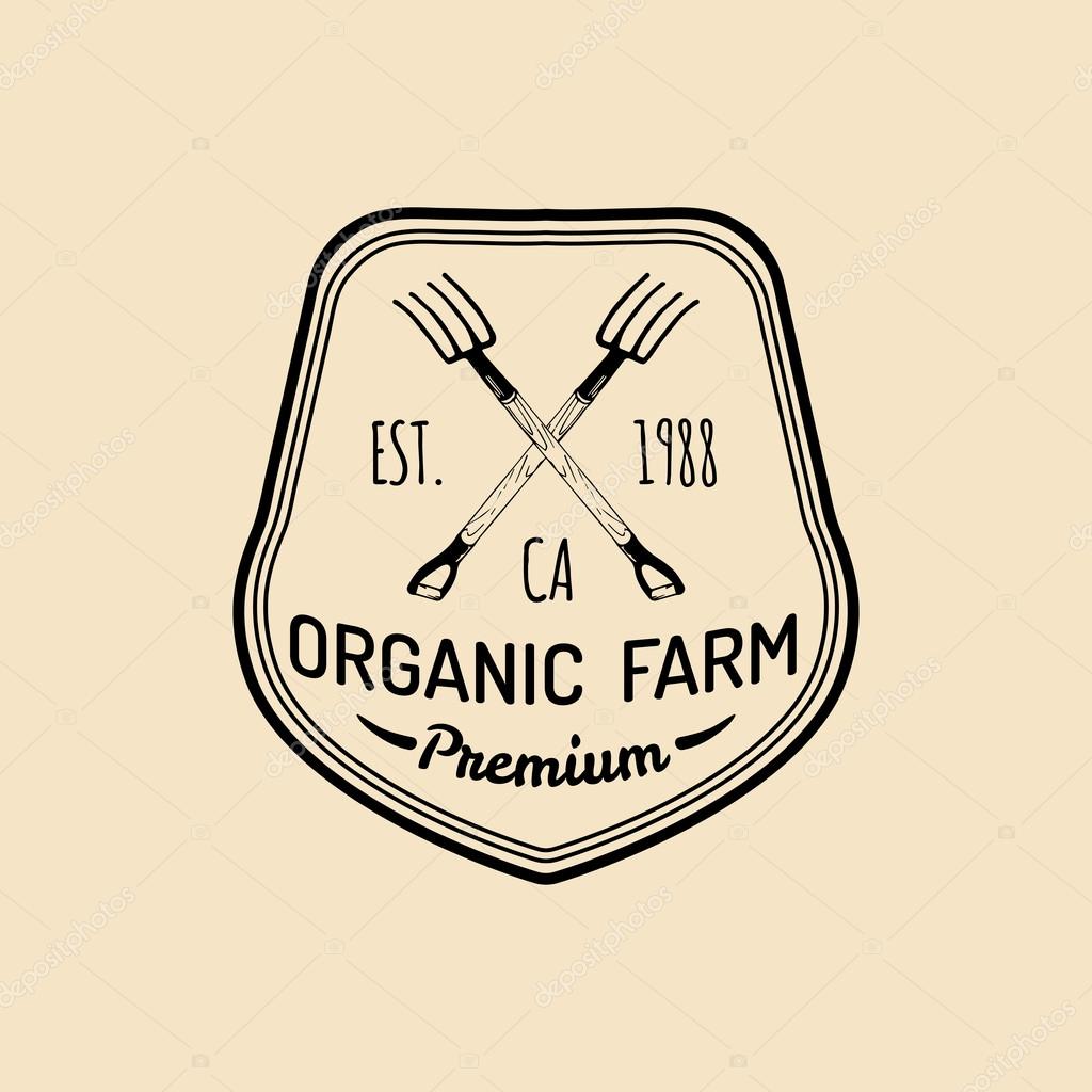 Vector retro farm fresh logotype. Vintage farm logo. Organic farm logo. Farm sign.