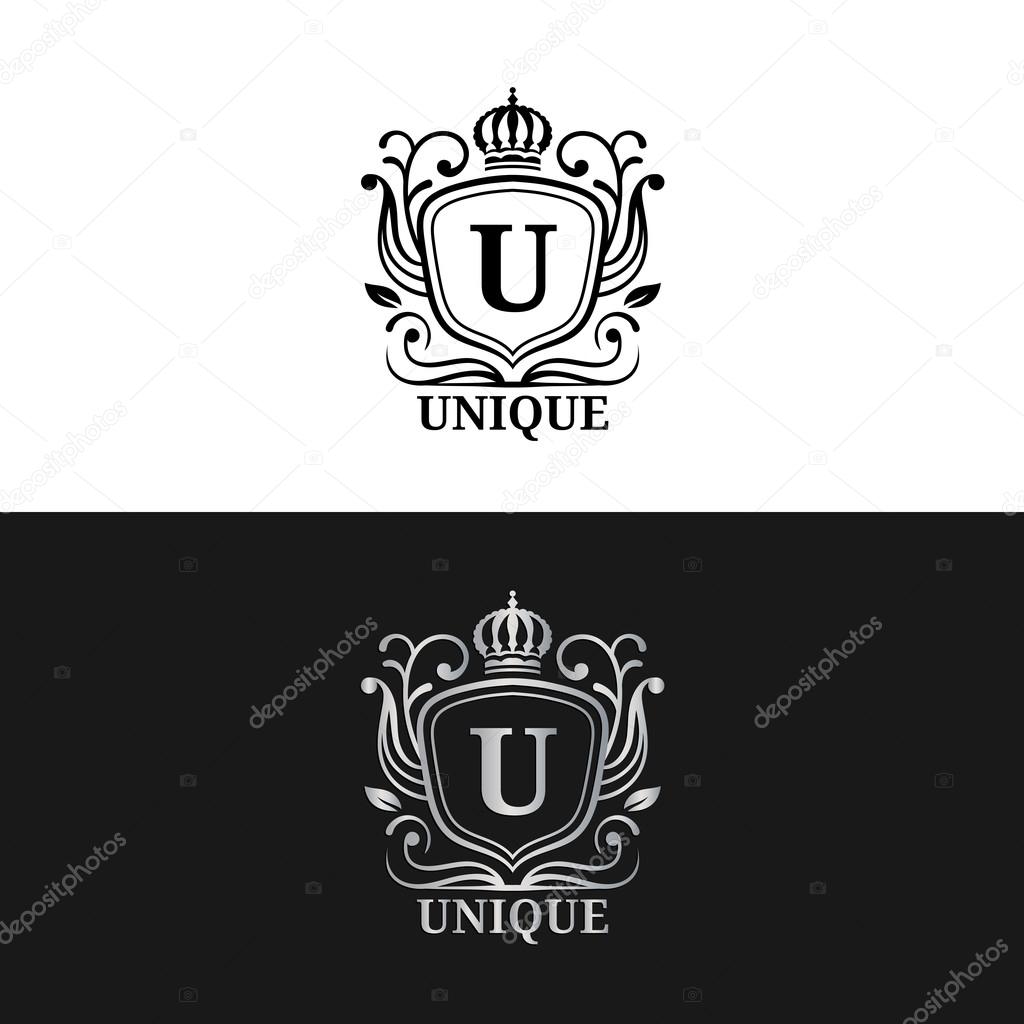 Monogram logo template. Luxury monogram design