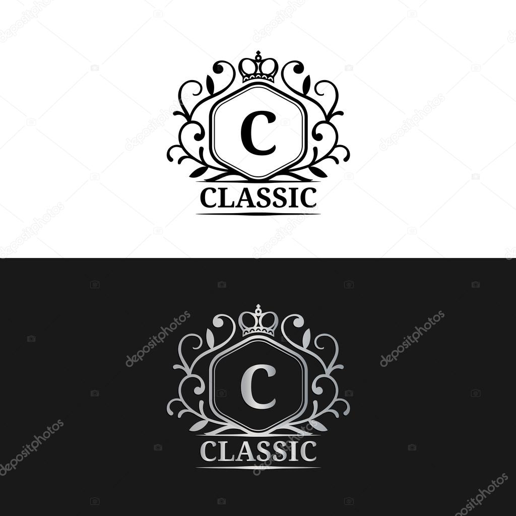 Monogram logo template. Luxury monogram design