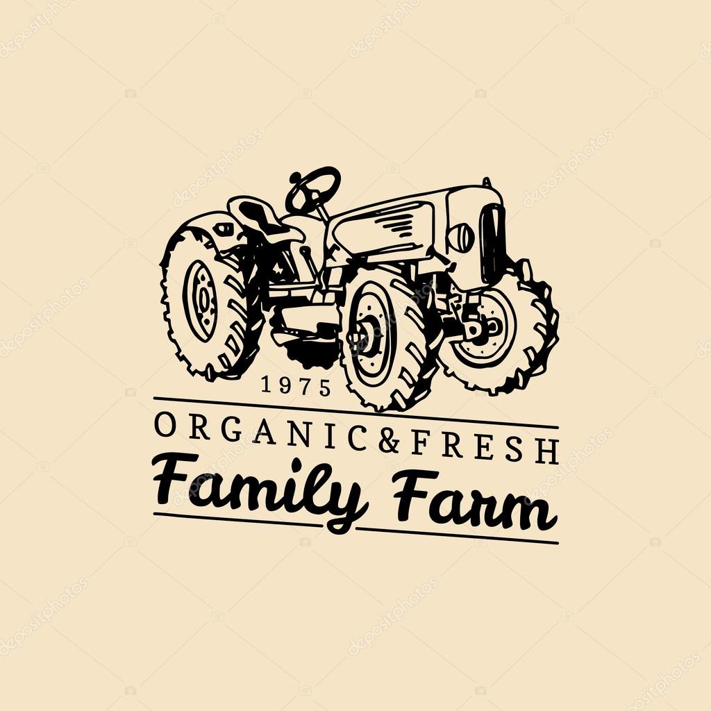 Vector retro farm fresh logotype. Vintage farm logo. Organic farm logo. Farm sign.