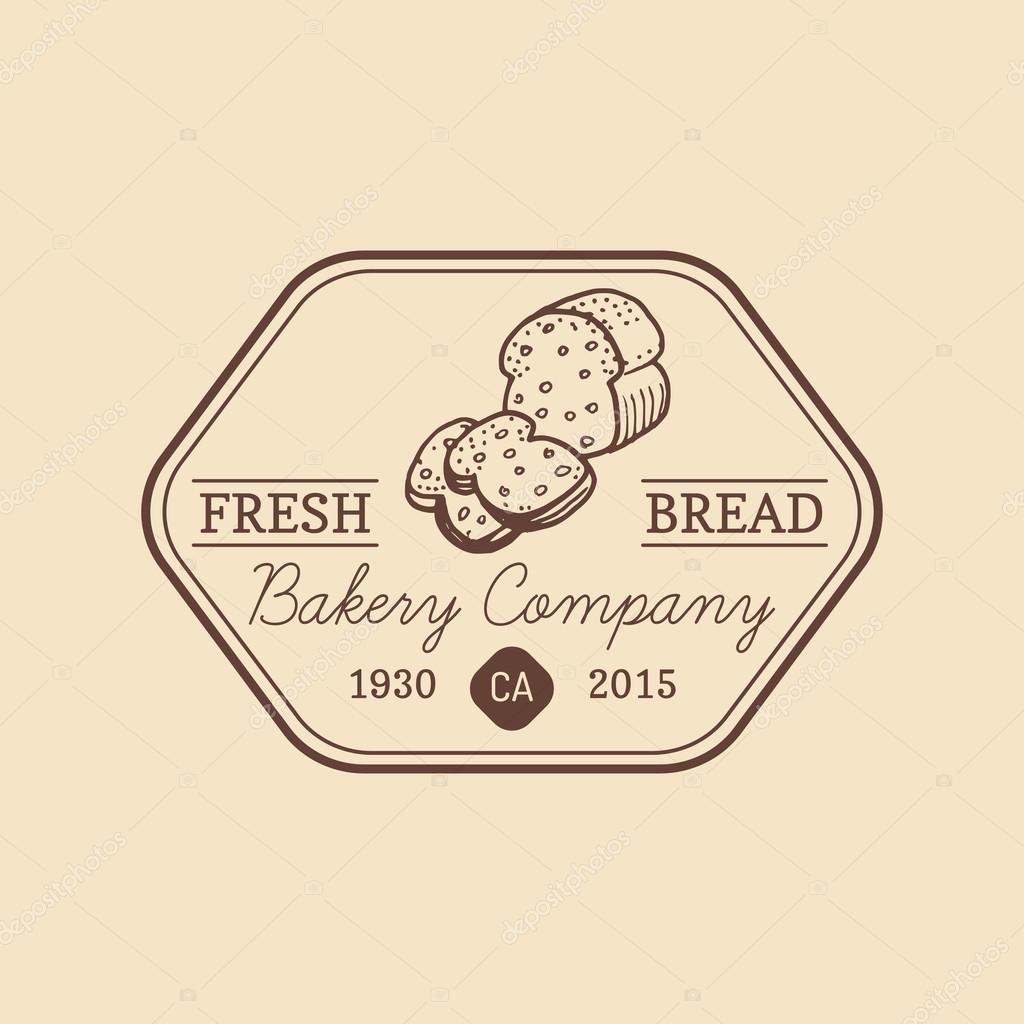 Vector vintage bakery logo. Retro logotype sweet bakery. Hipster pastry logo. Bakery sign.