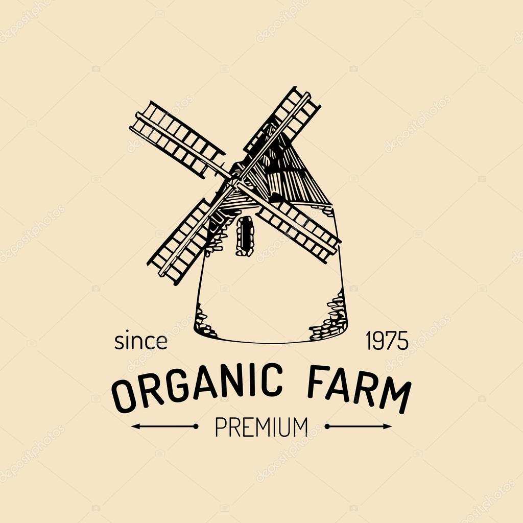 Vector retro farm fresh logotype. Vintage farm logo. Organic farm logo. Farm sign.