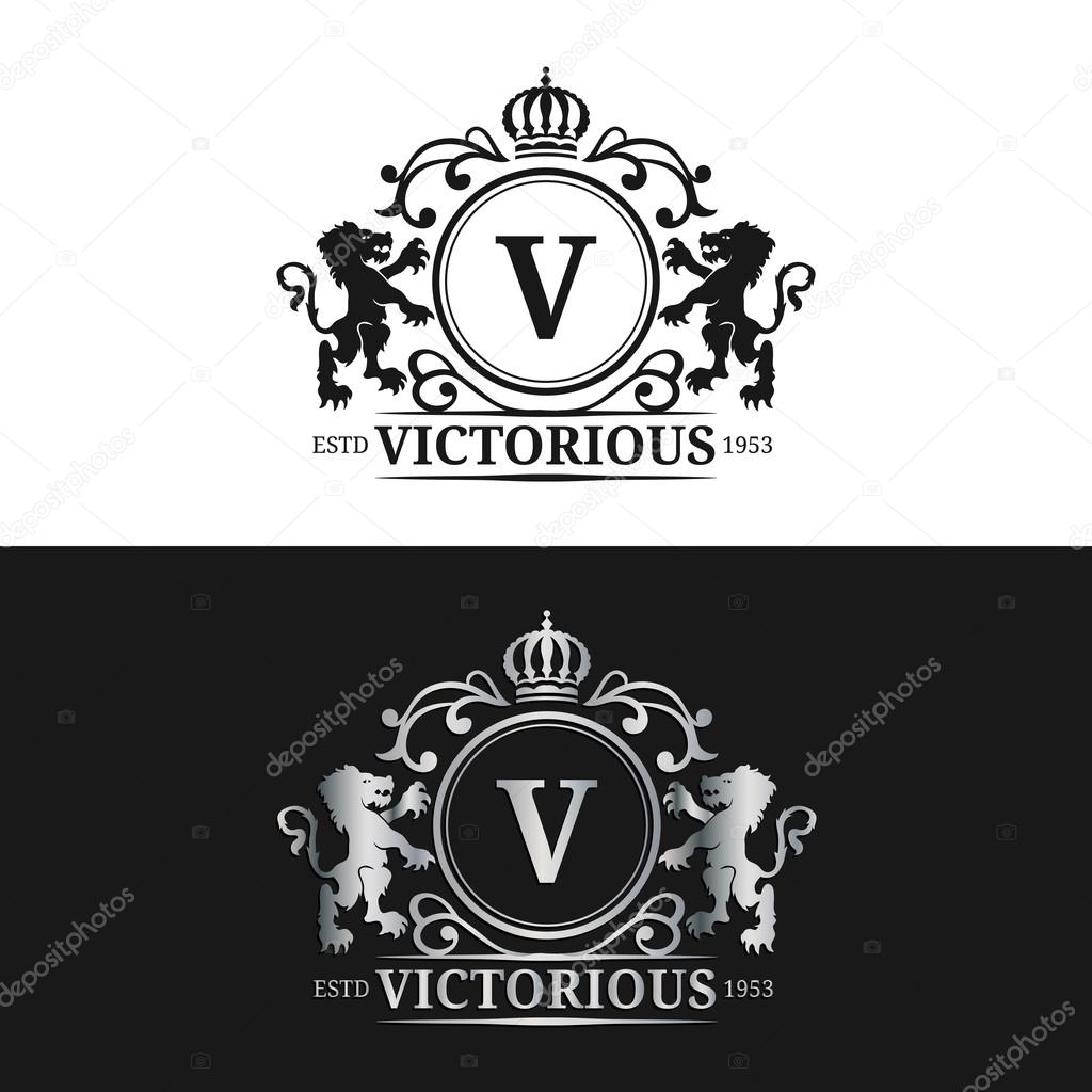 Monogram logo template. Luxury monogram design
