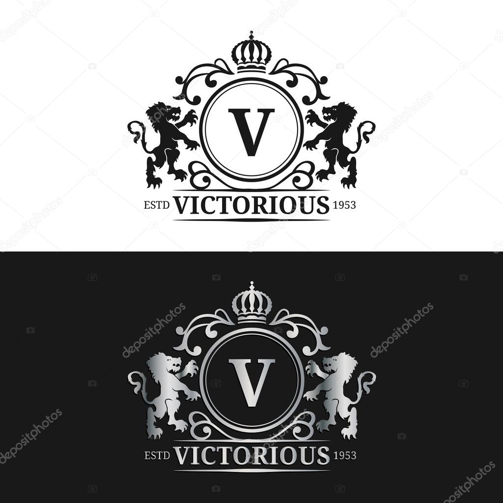 Monogram logo template.