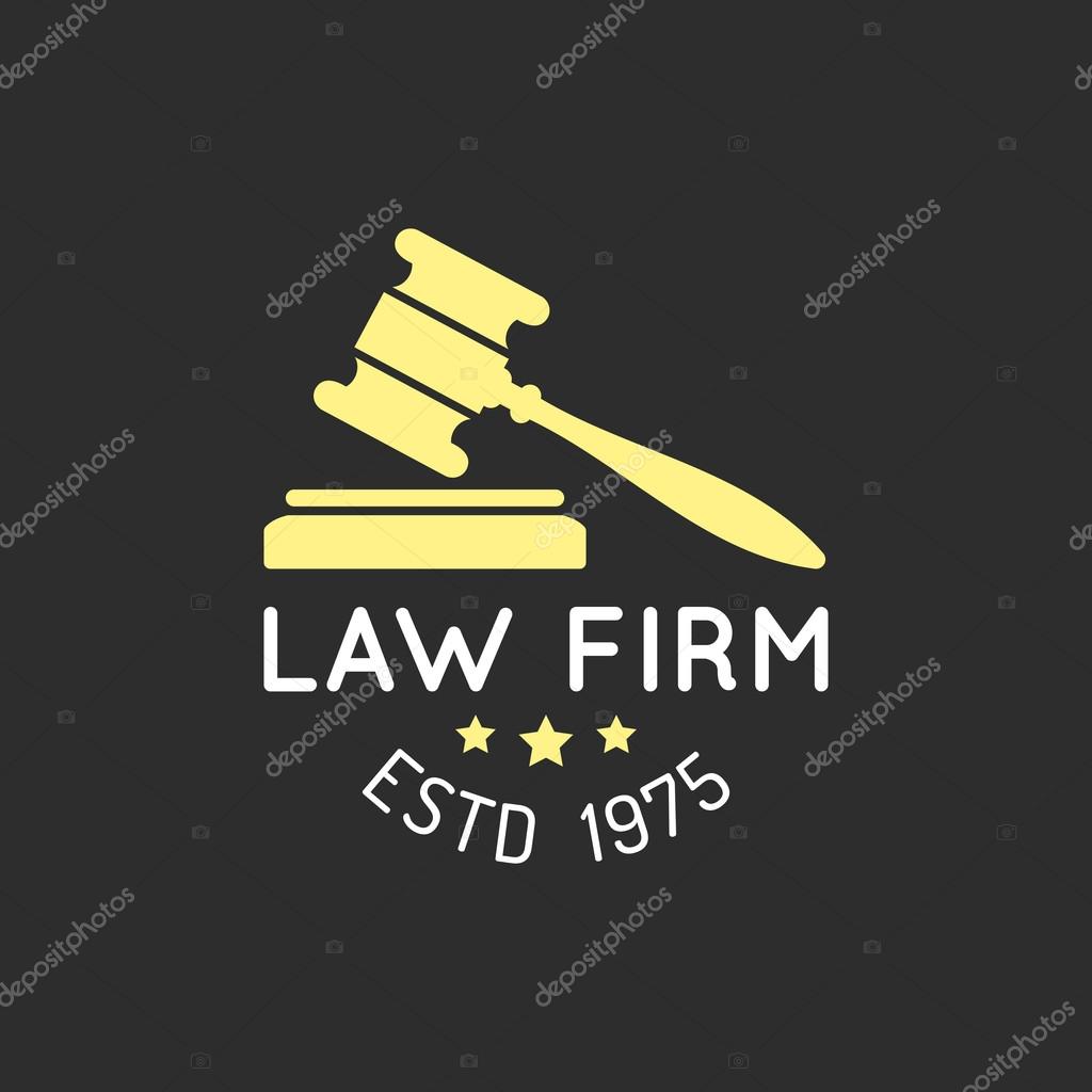 Law office logos. Vector vintage lawyer logos. Law firm labels. Lawyer logo templates. Law logos. Attorney signs. Legal concept.