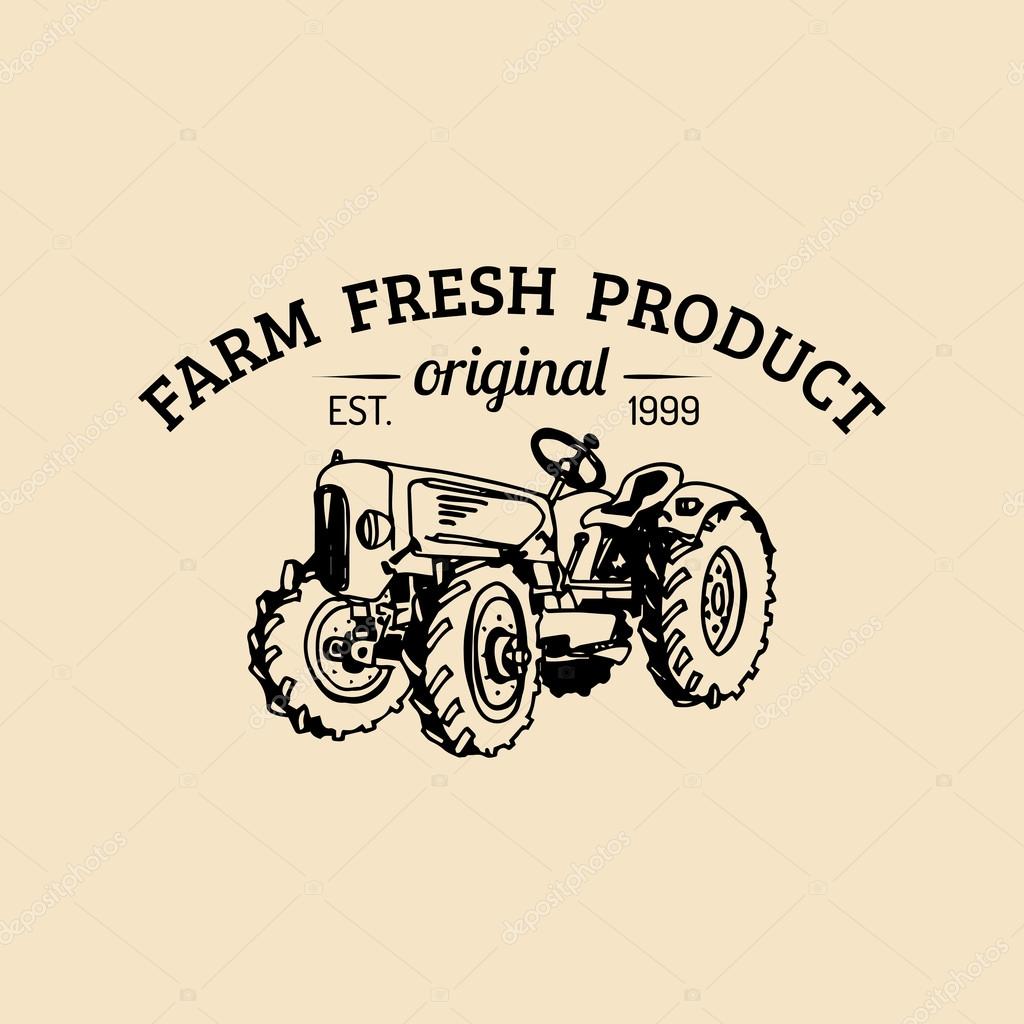 Vector retro farm fresh logotype. Vintage farm logo. Organic farm logo. Farm sign.