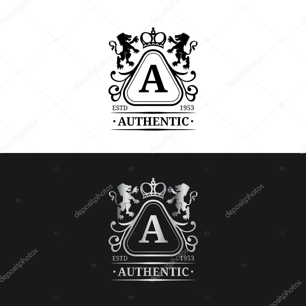 Monogram logo template. Luxury monogram design