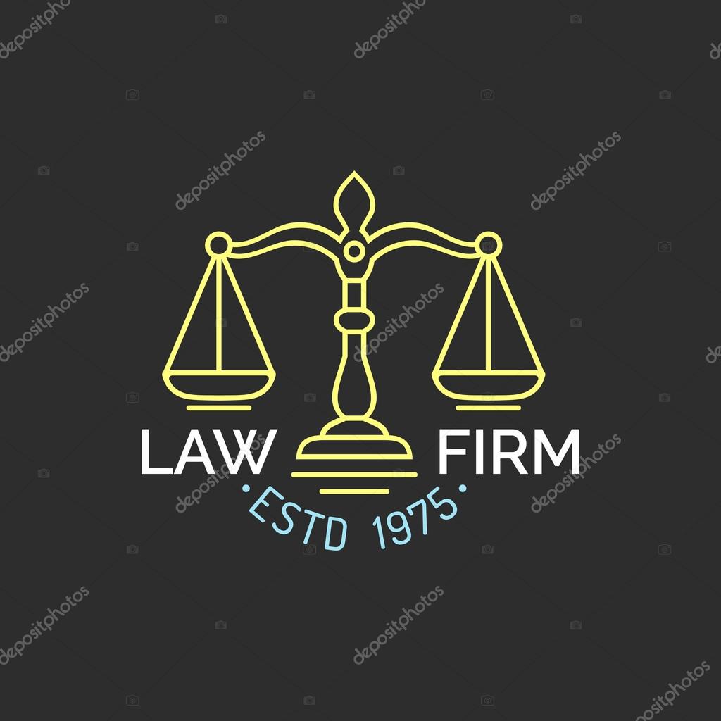Law office logos. Vector vintage lawyer logos. Law firm labels. Lawyer logo templates. Law logos. Attorney signs. Legal concept.