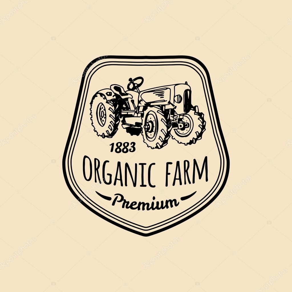 Vector retro farm fresh logotype. Vintage farm logo. Organic farm logo. Farm sign.