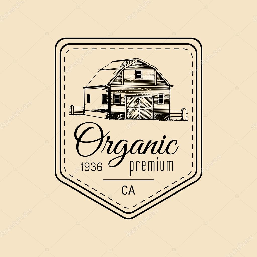 Vector retro farm fresh logotype. Vintage farm logo. Organic farm logo. Farm sign.
