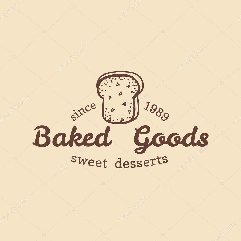 Vector vintage bakery logo. Retro logotype sweet bakery. Hipster pastry logo. Bakery sign.