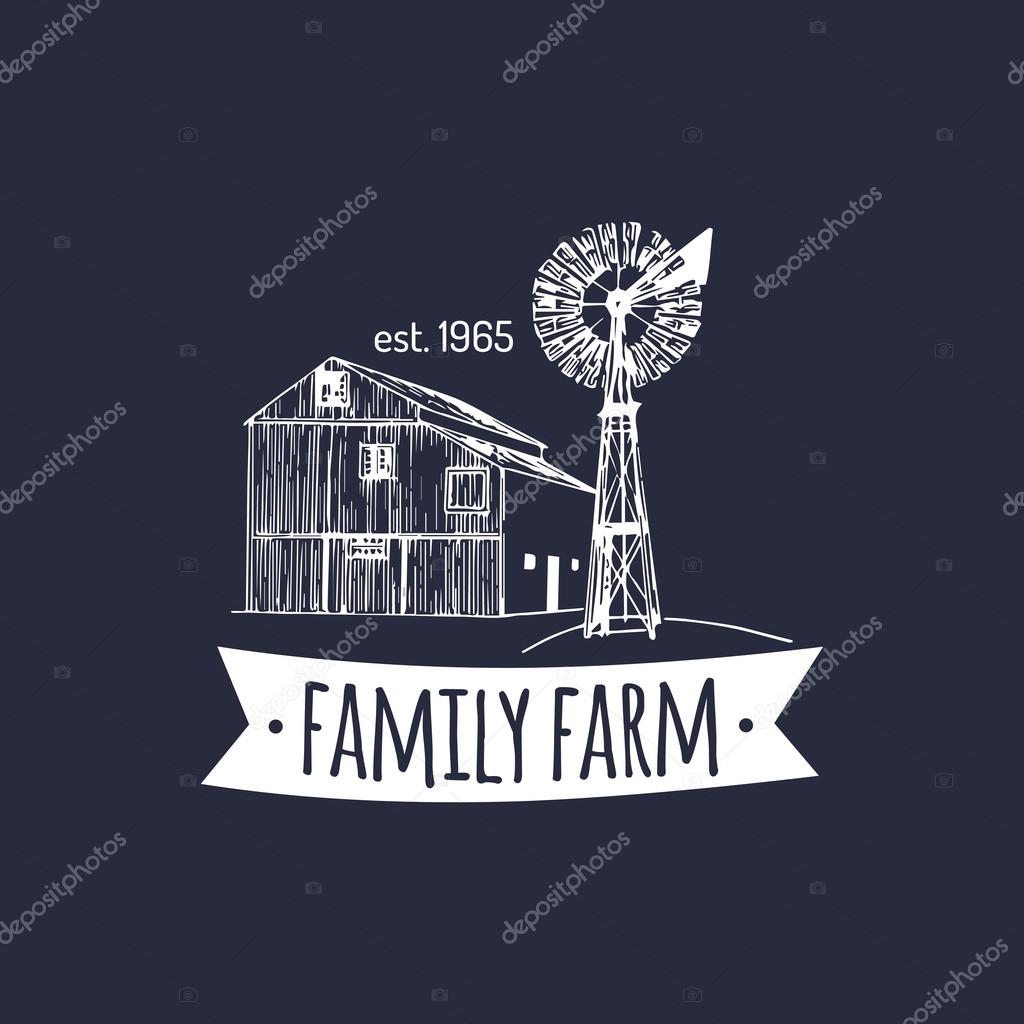 Vector retro farm fresh logotype. Vintage farm logo. Organic farm logo. Farm sign.