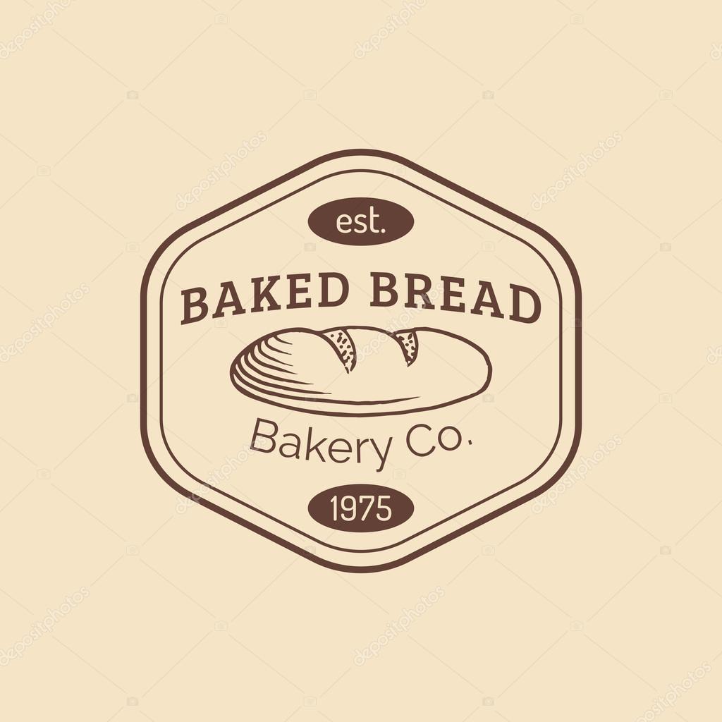 Vector vintage bakery logo. Retro logotype sweet bakery. Hipster pastry logo. Bakery sign.