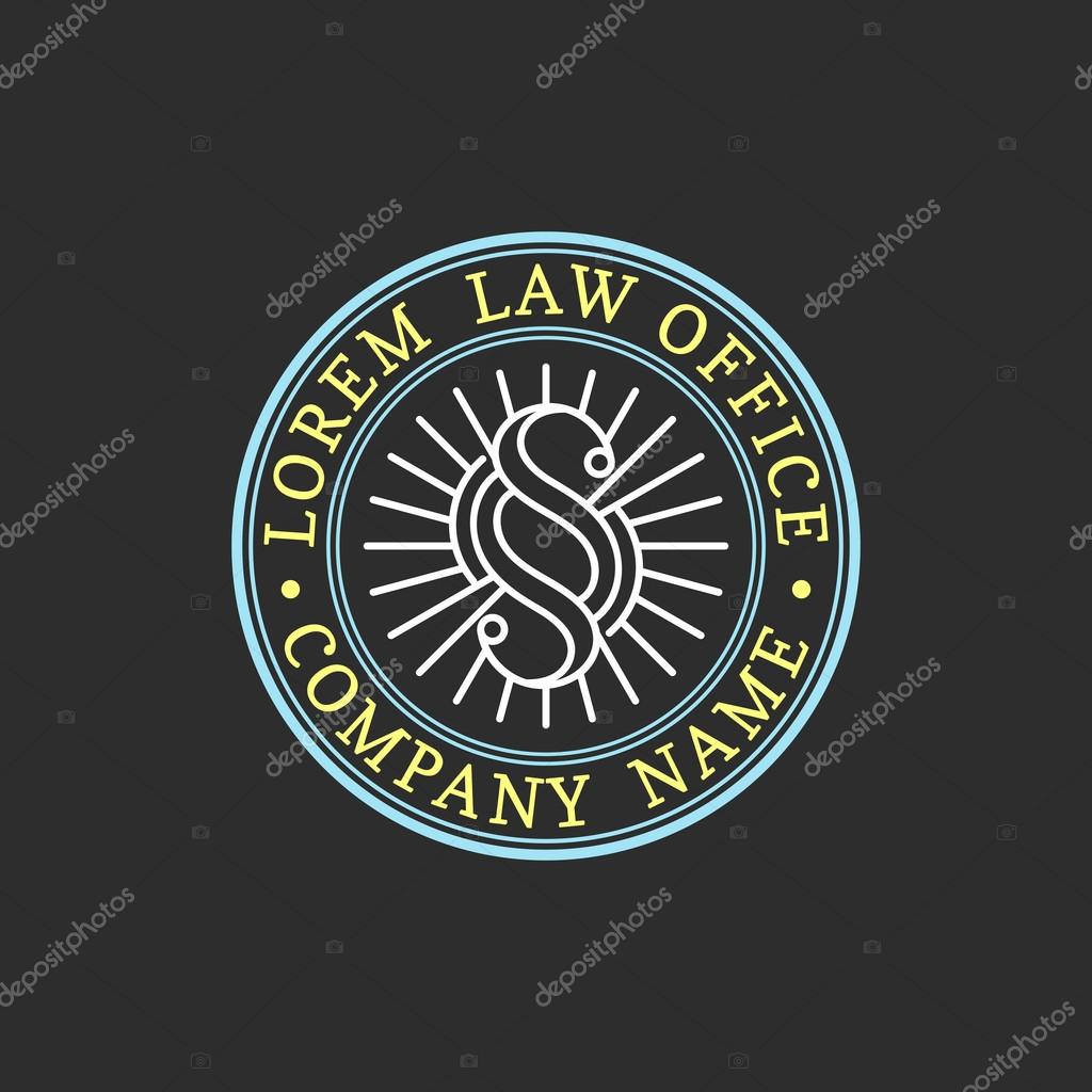 Law office logos. Vector vintage lawyer logos. Law firm labels. Lawyer logo templates. Law logos. Attorney signs. Legal concept.
