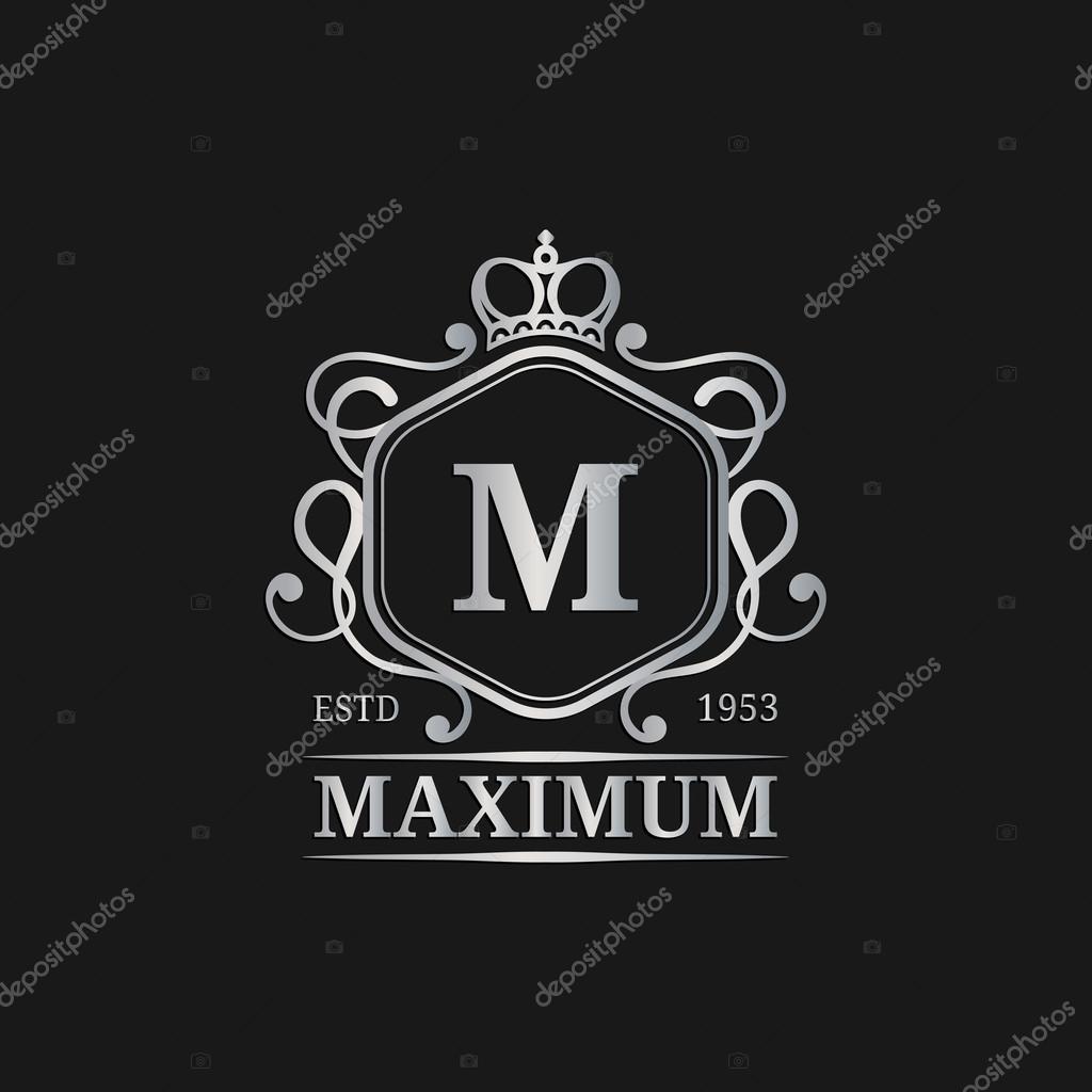 Monogram logo template. Luxury monogram design