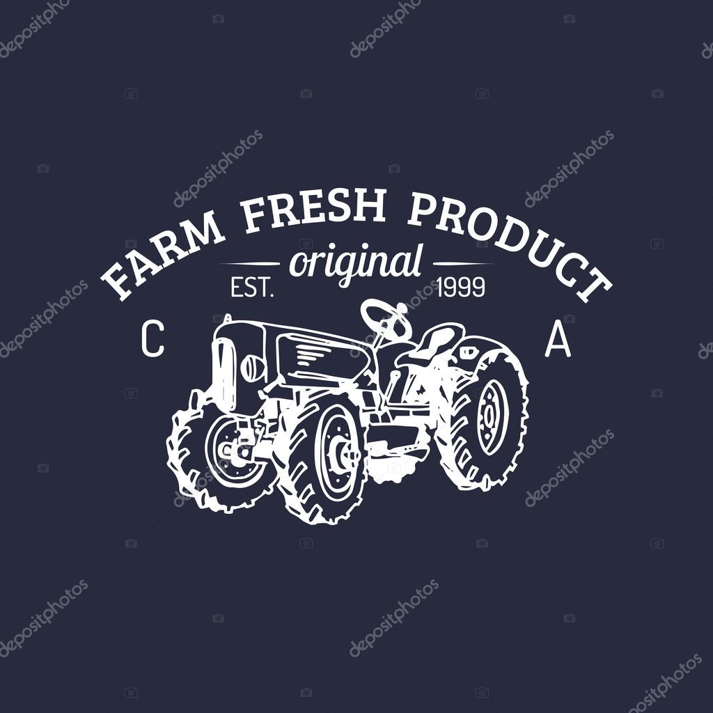 Vector retro farm fresh logotype. Vintage farm logo. Organic farm logo. Farm sign.