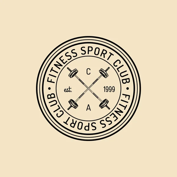 Logotipo de fitness bosquejado a mano — Archivo Imágenes Vectoriales