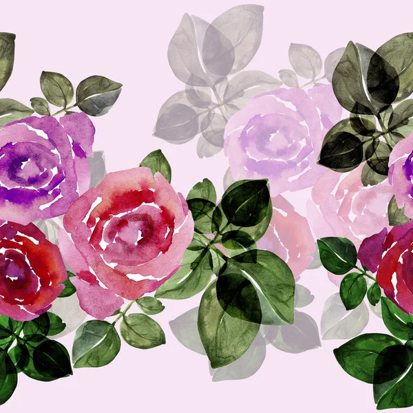 Seamless  pattern  roses  on a colored background — Stock Photo, Image