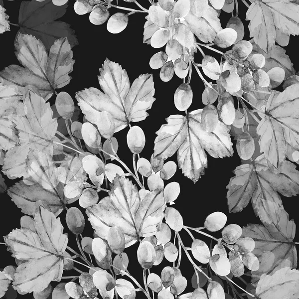 Φθινόπωρο Foliag Seamless Μοτίβο Image Λευκό Και Χρωματιστό Φόντο — Φωτογραφία Αρχείου