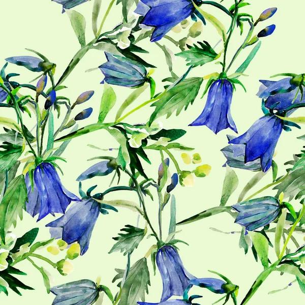Naadloos Patroon Van Aquarel Wilde Bloemen Foto Witte Gekleurde Achtergrond — Stockfoto