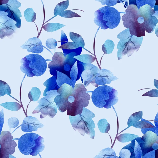 Blue flower pattern — Stock Photo, Image