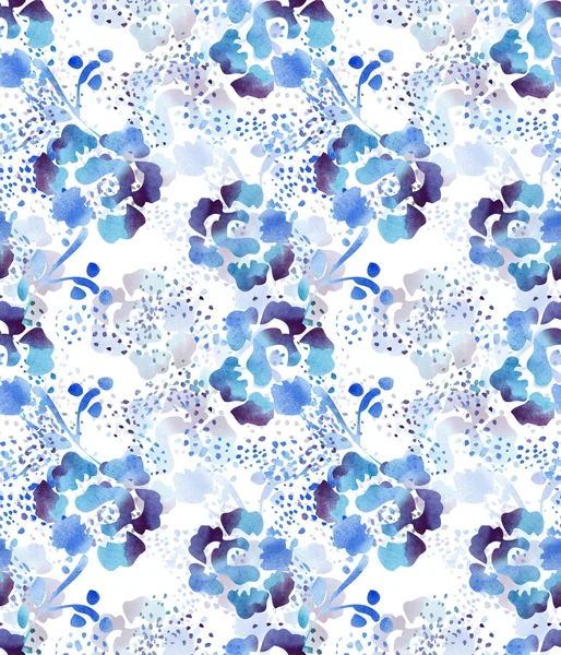 Blue flower pattern — Stock Photo, Image