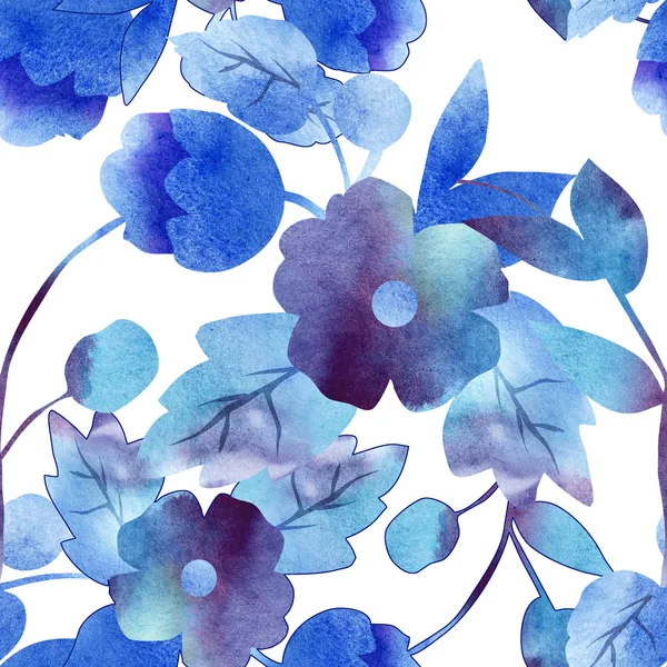 Blue flower pattern — Stock Photo, Image