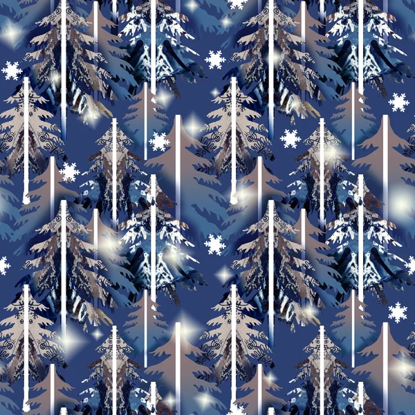 Blue   forest  pattern — Stock Photo, Image