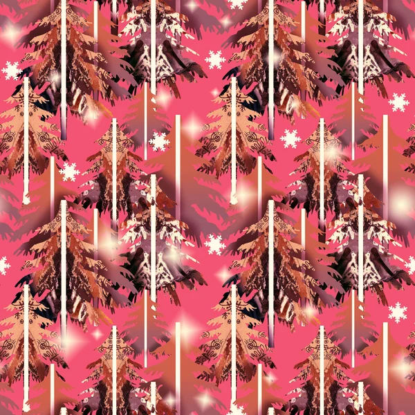 Pink    forest  pattern — Stock Photo, Image