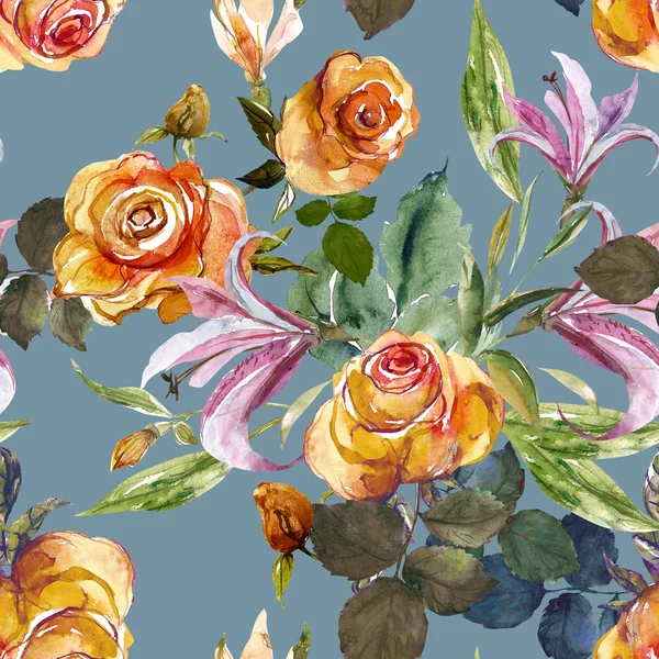 Rose flowers pattern — Stock Photo, Image