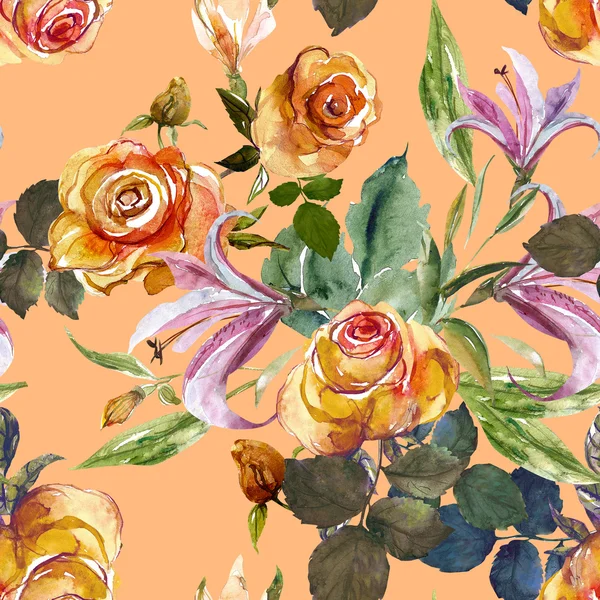 Rose flowers pattern — Stock Photo, Image