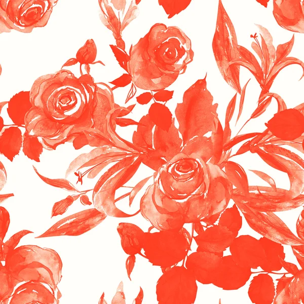 Blommig ros sömlös mönster — Stockfoto