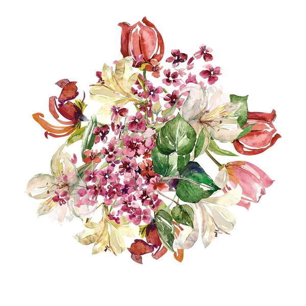 Artistieke bloemen illustratie — Stockfoto