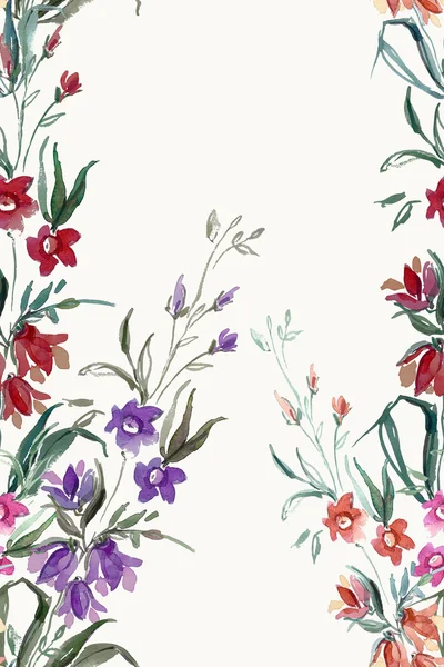 Meadow wildflowers pattern — Stock Photo, Image