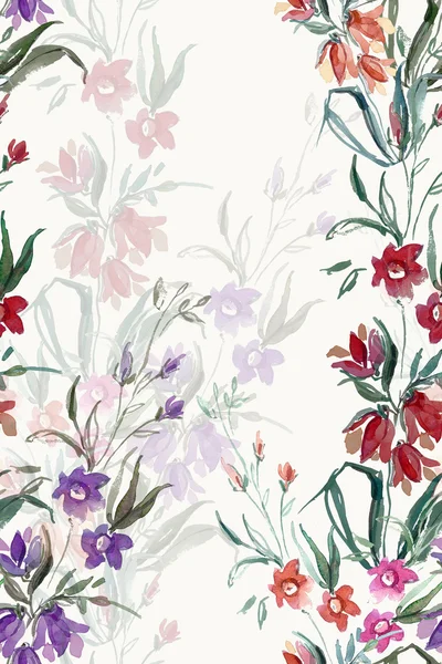 Meadow wildflowers pattern — Stock Photo, Image