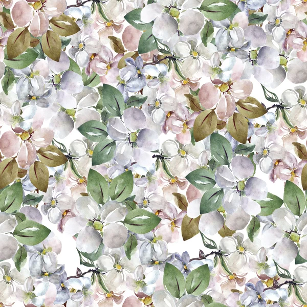 Flowers apple seamless pattern — Stock Photo, Image