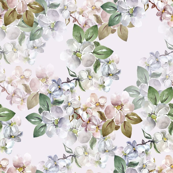 Flowers apple seamless pattern — Stock Photo, Image