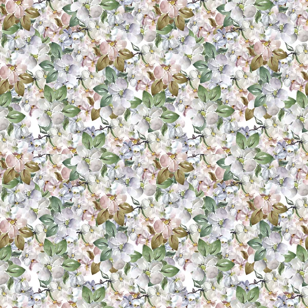 Flowers apple seamless pattern — Stock Photo, Image