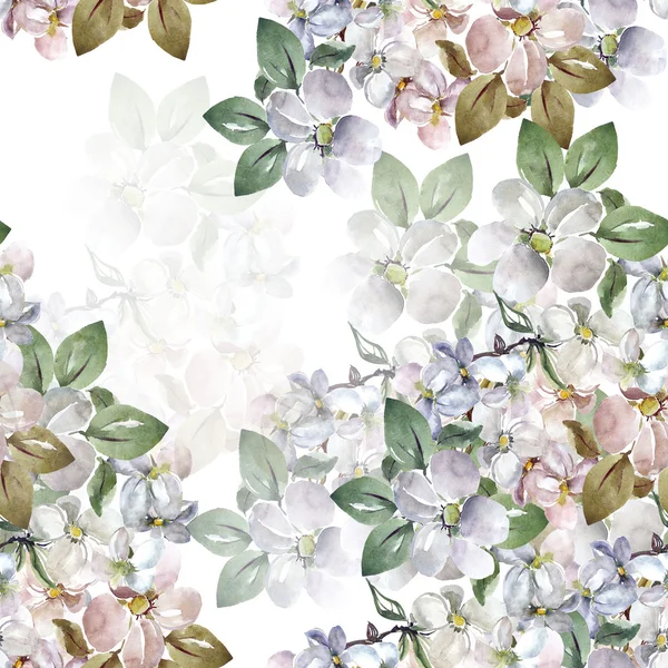 Flowers apple seamless pattern — Stock Photo, Image