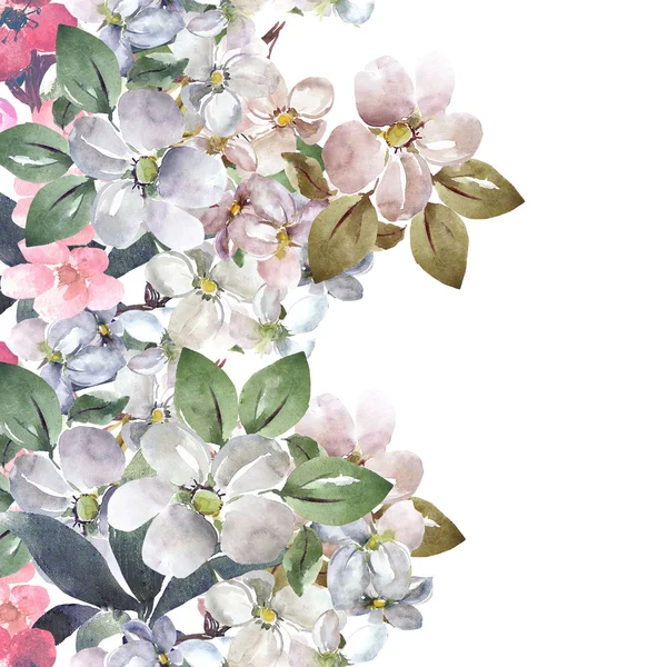 Flowers of apple seamless pattern — Stock Photo, Image