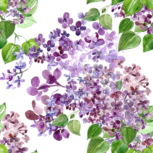 Primavera florecimiento rama lila patrón sin costuras — Foto de Stock