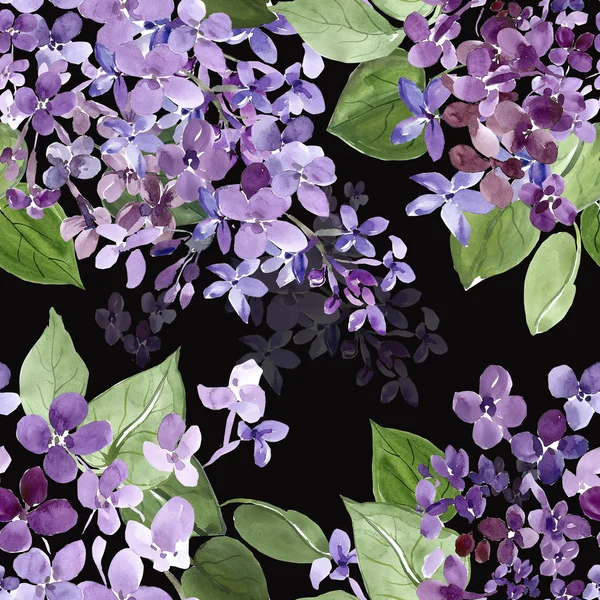 Primavera fioritura ramo lilla modello senza soluzione di continuità — Foto Stock